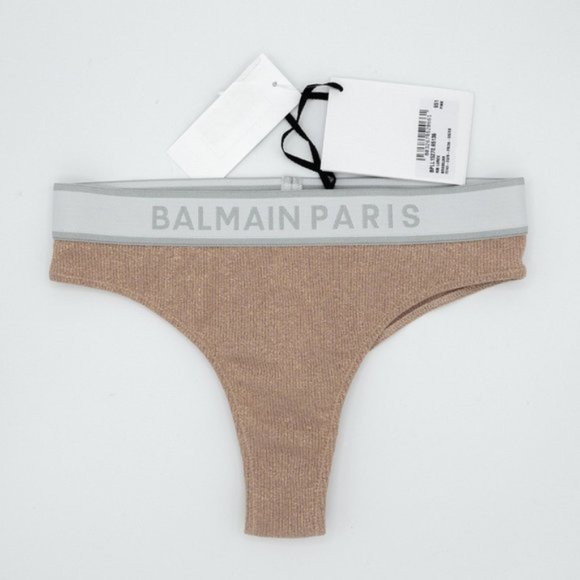 Balmain Logo Band Brazilian Panties Sz 36 / US 4 - Picture 4 of 6